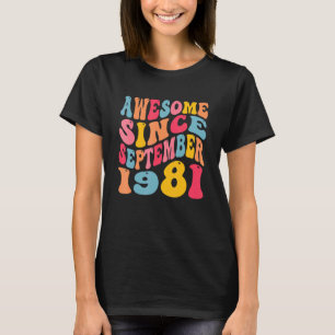 Camiseta Incrível Desde Setembro De 1981 41 Anos Retro 41ru