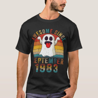 Camiseta Incrível Desde Setembro de 1983 Aniversário Boo Fa