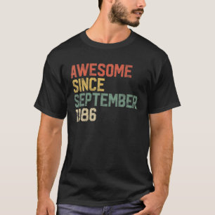 Camiseta Incrível Desde Setembro De 1986 Homens 35º Anivers