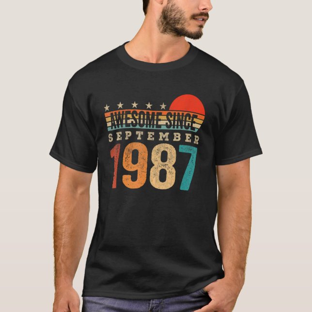 Camiseta Incrível desde setembro de 1987 35º aniversário 35 (Frente)