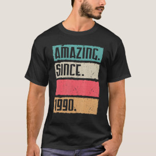 Camiseta Incrível Desde Setembro De 1990 Feliz Aniversário