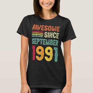 Camiseta Incrível Desde setembro de 1991 31º aniversário 31