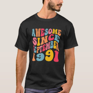 Camiseta Incrível Desde Setembro De 1991 31 Anos Retro 31º