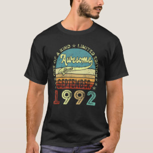 Camiseta Incrível Desde Setembro De 1992 aniversário de 30 