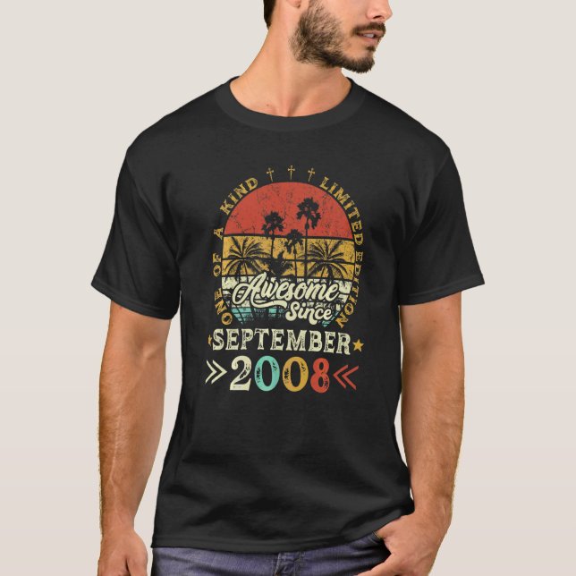 Camiseta Incrível Desde Setembro De 2008 Um Tipo (Frente)