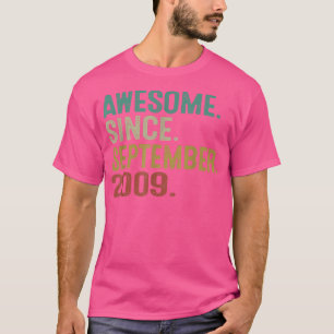 Camiseta Incrível desde setembro de 2009 Vintage 13 Birthda
