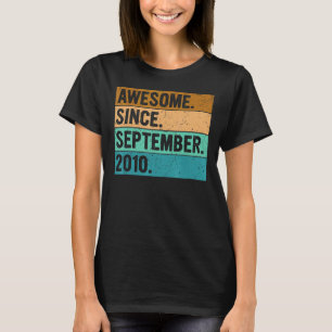 Camiseta Incrível Desde Setembro De 2010 12 Aniversário 12