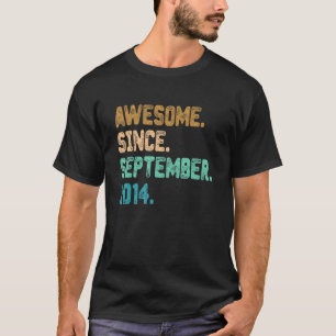 Camiseta Incrível desde setembro de 2014 Vintage 8º Anivers
