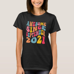Camiseta Incrível Desde Setembro De 2021 1 Anos Retro 1rua