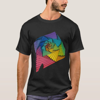 Camiseta Incrível Design de Arte Geométrica em Espiral de A