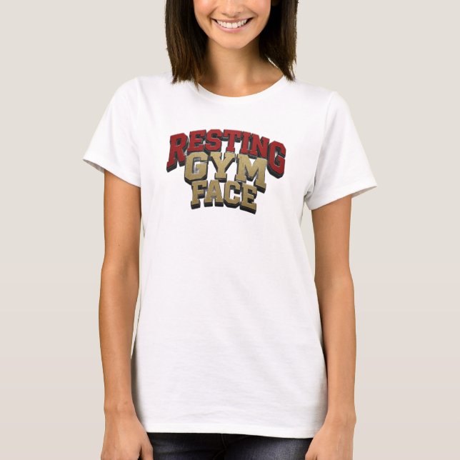 Camiseta Incrível DESIGNE ORIGINAL DE ROSTO DE GINÁSIO DESC (Frente)