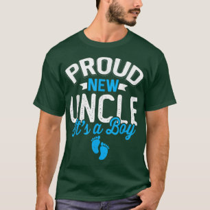 Camiseta Incrível e Legal Tio Novo É Um Menino Sexo Rev