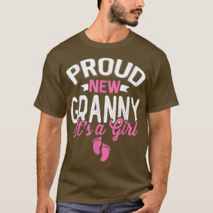 Camiseta Incrível e Legal Vovó Nova É Uma Menina Sexo R