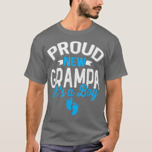 Camiseta Incrível e Legal Vovô Novo É Um Menino Sexo