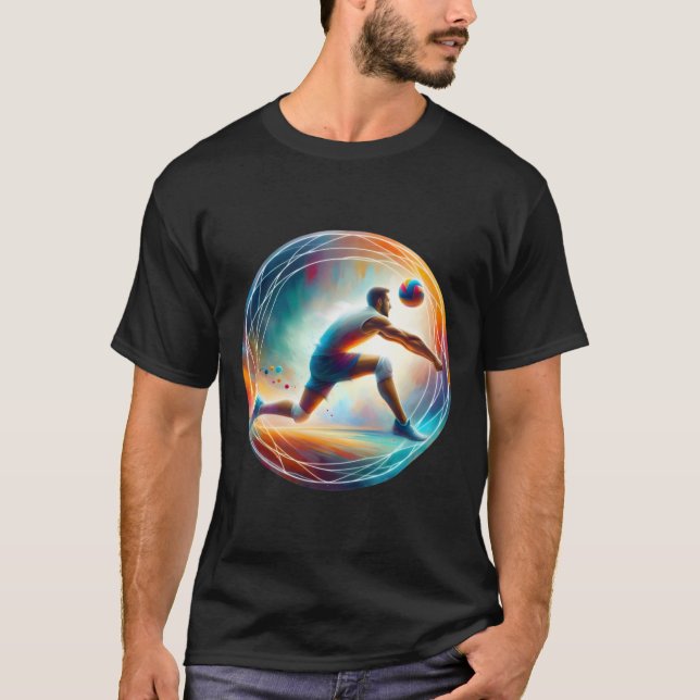 Camiseta Incrível economia de voleibol - Atleta em Des de A (Frente)
