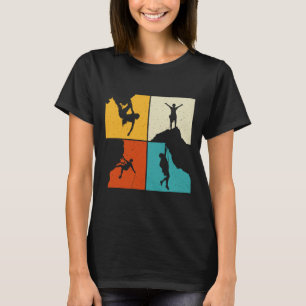 Camiseta Incrível Escalada de Rocha Retro Montanhista Alpin