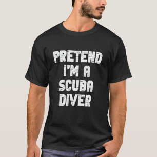 Camiseta Incrível Fantasia de Natal Falso Eu Sou Um Mergulh