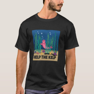 Camiseta Incrível Farto AJUDE O KELP Equipe de Mergulho Mar