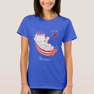 Camiseta Incrível Gatinho Fofo em Rede