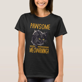 Camiseta Incrível Gato da Manhã Amante do Gato Positividade