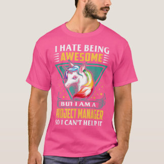 Camiseta Incrível Gerenciador de Projetos do Unicorn