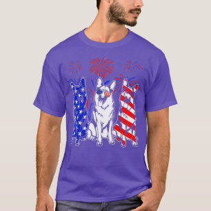 Camiseta Incrível German shepherd Cachorro Americano Bandei