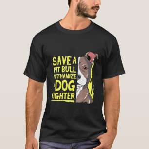 Camiseta Incrível Gif de Pitbull Salve um Amante de Pit Bul
