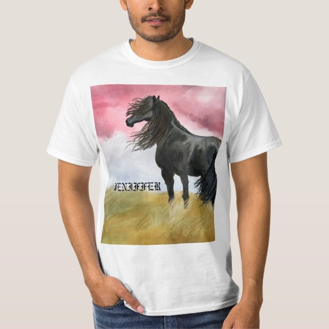 Camiseta Incrível Horse Watercolor (Frente)