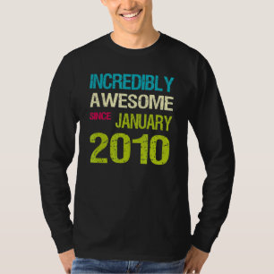 Camiseta Incrível Incrível Desde Aniversário De Janeiro De