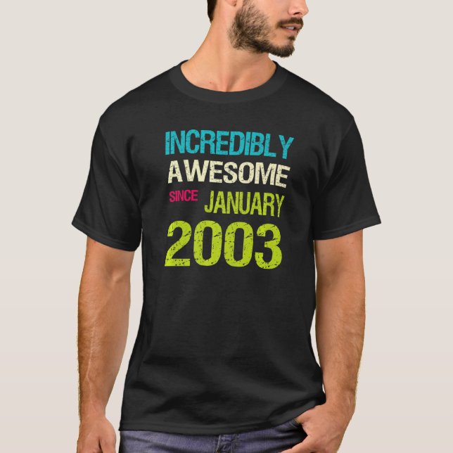 Camiseta Incrível Incrível Desde Aniversário De Janeiro De  (Frente)