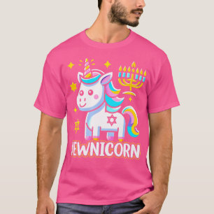 Camiseta Incrível Jewnicorn Menorah Star De David Jewish Un