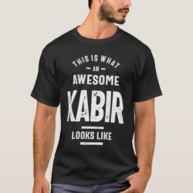 Camiseta Incrível Kabir Funny Novelty Dona Nome (Frente)