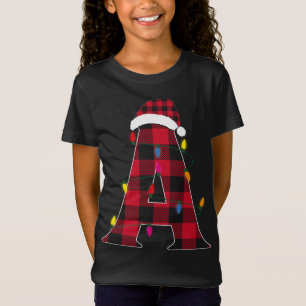 Camiseta Incrível - Letra A Nome Inicial Xadrez Buffalo Cri