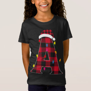 Camiseta Incrível - Letra A Nome Inicial Xadrez Buffalo Cri