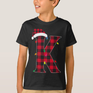 Camiseta Incrível - Letra K Nome Inicial Xadrez Buffalo Cri