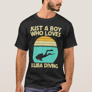Camiseta Incrível Melhor Mergulho Para Meninos Profissão Cr