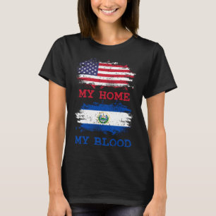 Camiseta Incrível Minha Casa USA Meu Sangue El Salvador Sal