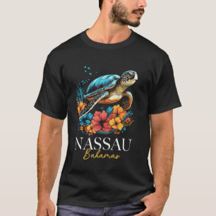 Camiseta Incrível Nassau Bahamas Tartaruga Marinha Mergulho