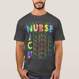 Camiseta Incrível Neonatal ICU Tie Dye NICU Enfermeira Cute