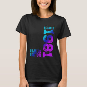 Camiseta Incrível Outubro 1981 Desde 1981 Vintage 1981 Retr
