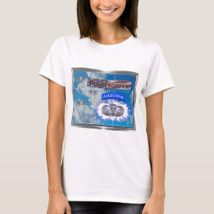 Camiseta Incrível Paraquedista Americano e Bandeira