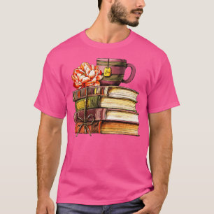 Camiseta Incrível Pilha De Livros Vintage E Ama De Leitura