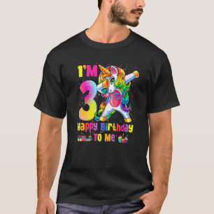 Camiseta Incrível Princesa Unicorn Aniversário de 3 Anos