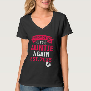Camiseta Incrível promovido a tia novamente. 2025 Bebê An