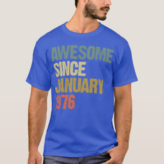 Camiseta Incrível Retro Groovy Desde Janeiro de 1976 amigo