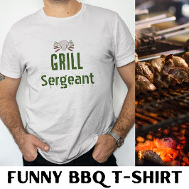 Camiseta Incrível Sargento Funny Churrasco Homens Novidade