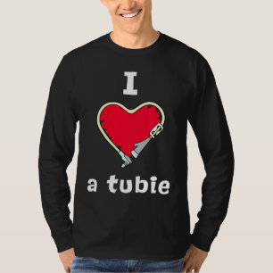 Camiseta Incrível Tubo De Alimentação Eu Adoro Uma Semana D