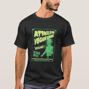 Camiseta Incrível Vegan Engraçado Zombies Atacam Presente