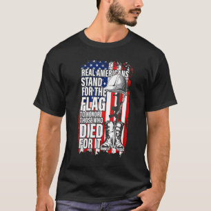 Camiseta Incrível Veterano Real Americanos Defende A Bandei