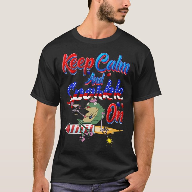 Camiseta Independence Day Costume 4th Of July Keep Calm& Sp (Frente)
